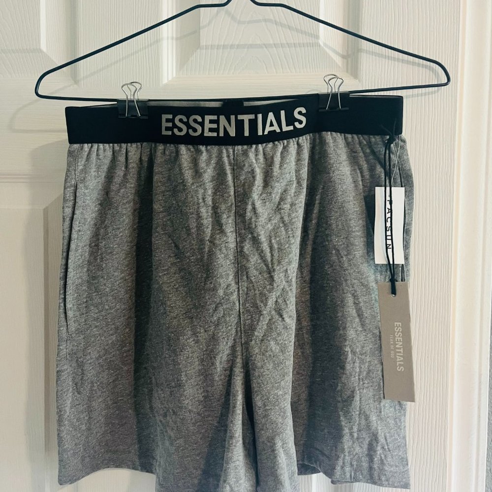 Essentials Fear Of God Essentials Heather Grey Lounge Shorts